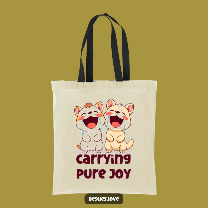 Funny Laughing Animals Tote Bag: Carry Your Joy and Hilariousness
