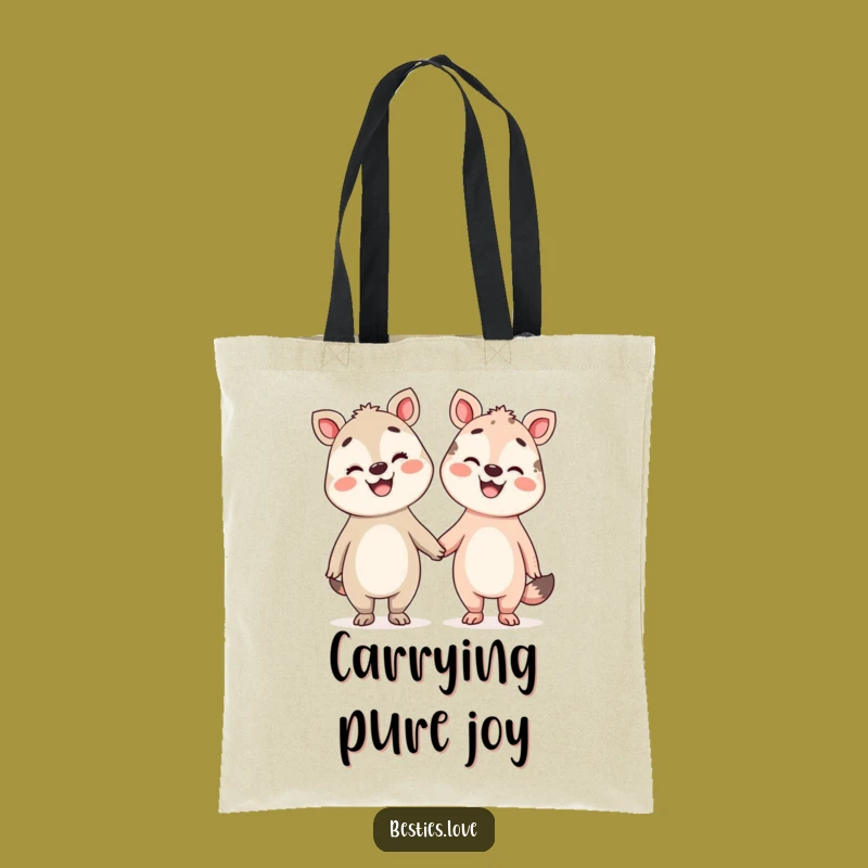 Funny Pals Tote Bag - Silly Animal Art, Practical Funny Gift