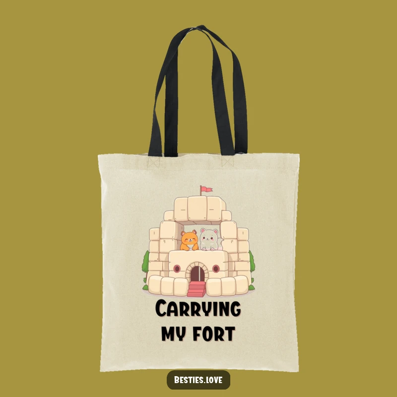 Funny Tote Bag: Fort Builders - Your Go-To Funny Gift for Creative Adventures!
